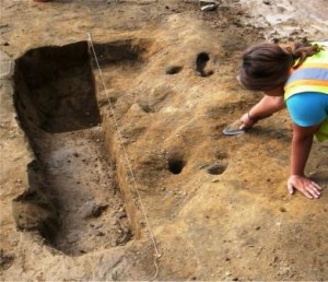 Tunnels around and under one of the possible brick piers 