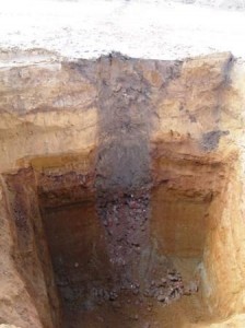 10-meter deep well shaft profile. Who said it was gonna'  be shallow?