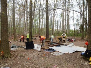 The Dovetail crew expanding the previous grid and beginning excavations at the Warwick Site.