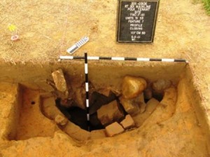 Partially-excavated well at the Polk Tenant Site.